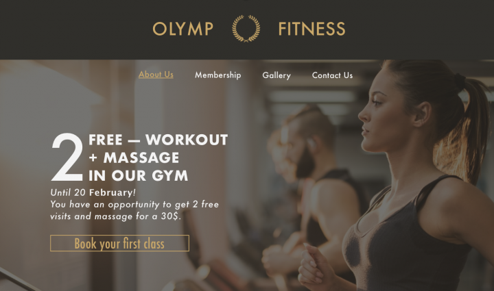 OLYMP FINTESS Landing Page