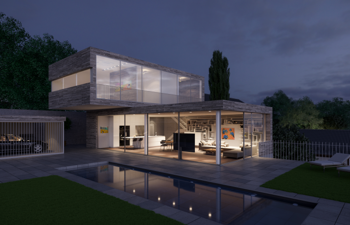 Dual House by Axelrod Architects