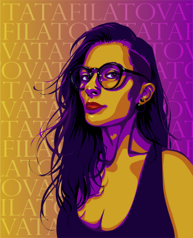 Портрет в стриле pop-art