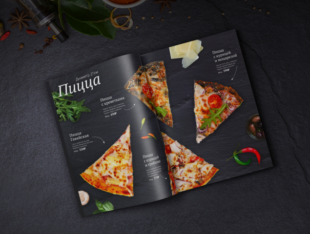 меню для пиццерии