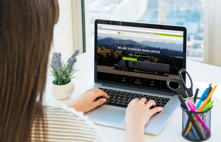 United Transport Landing page design.