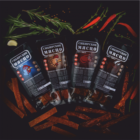 Этикетки для мясных чипсов