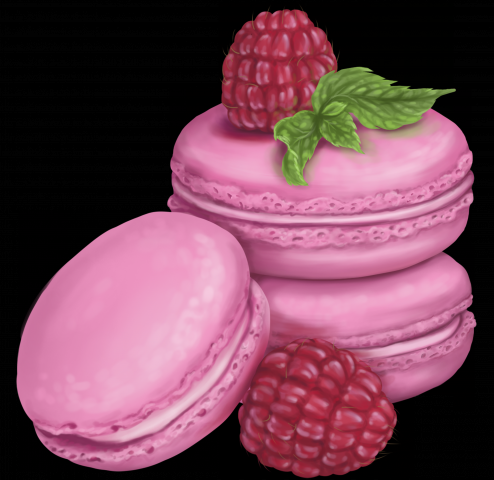 Макаруны с малиной