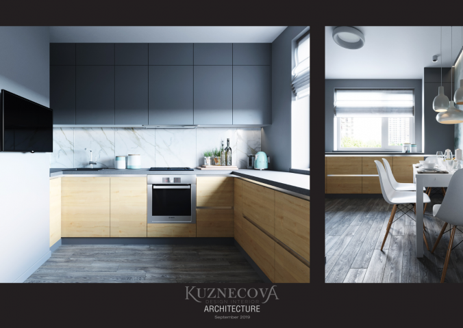 Дизайн и визуализация квартиры 80 м.кв.