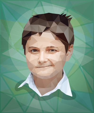 Low poly portrait