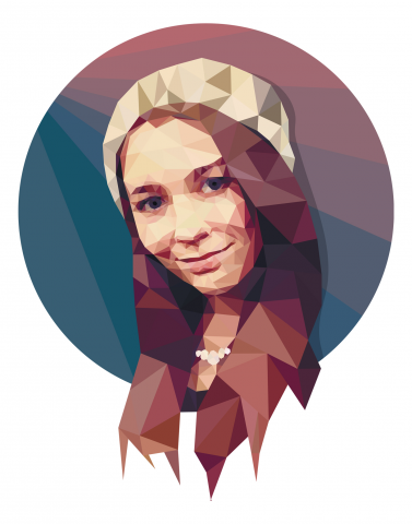 Low poly portrait