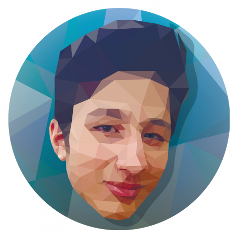 Low poly portrait