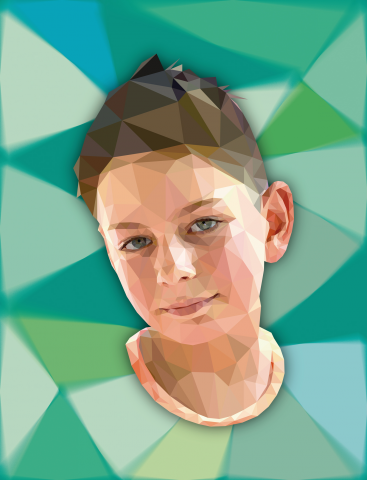 Low poly portrait