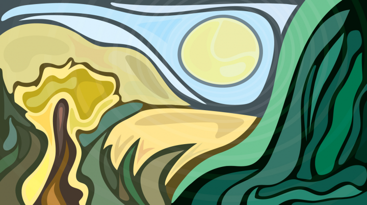 Landscape in vector
