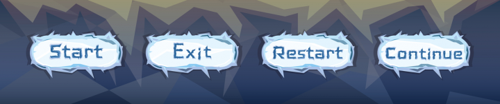 Set of ice buttons