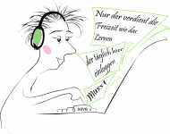 Парень учится