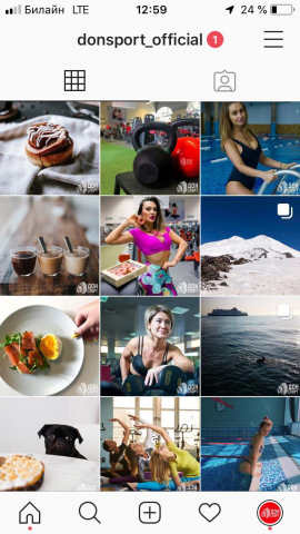 Аккаунт фитнес-клуба