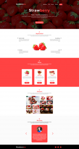 Продающий Landing Page на тему "Продажа клубники"