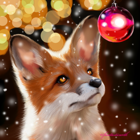 Новогодний лисенок