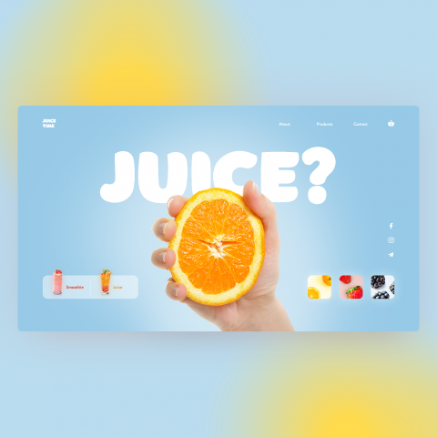 Главная сайта для сока