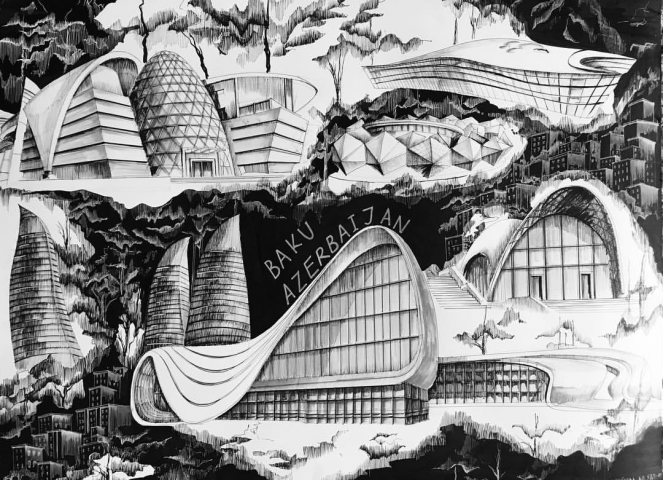 Коллаж, Баку, Азербайджан