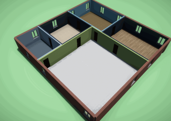 3D конструктор помещений с комнатами и мебелью