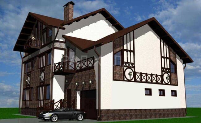 Коттедж  в немецком стиле. г. Екатеринбург, р-н Широкая речка