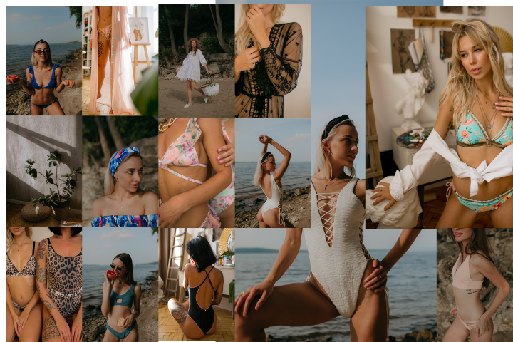 съёмки для контента магазина купальников Del Mar