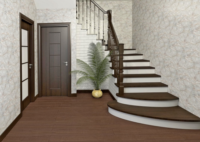 Лестница  (AutoCAD architecture, 3ds max, Photoshop)