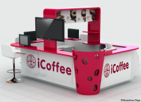 дизайн островка "I coffe"в торговом центре.Екатеринбург