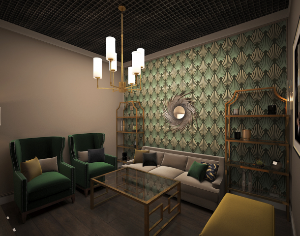 Дизайн-проект бара с игровыми комнатами
