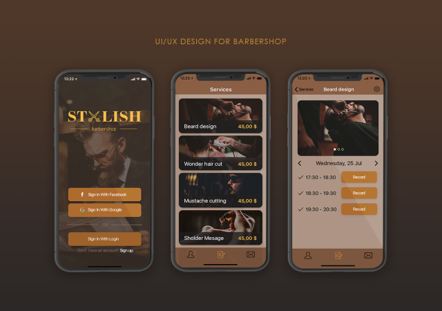 UI/IX for Barbershop
