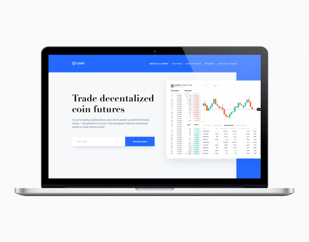 Верстка Landing Page с анимацией для компании Cder
