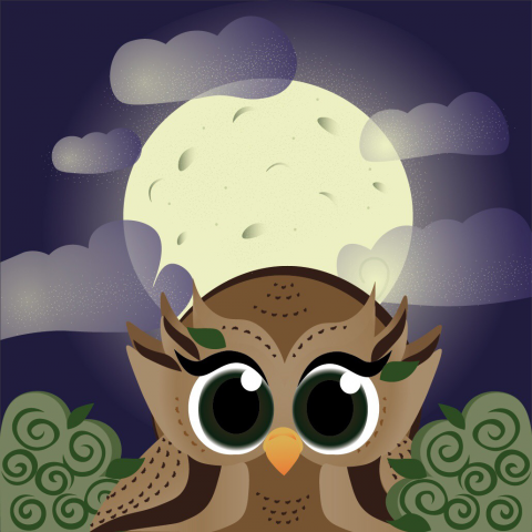 Сова в Adobe illustrator