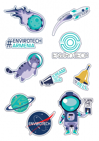 Стикеры для маркетинговой компании ENVIROTECH