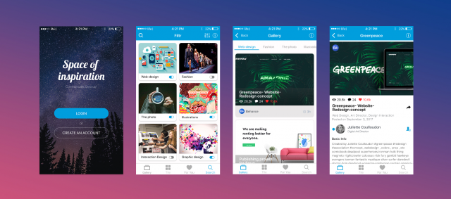 Мобильное приложение для дизайнеров. Платформа IOS
