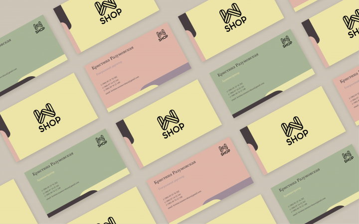 визитки для магазина w shop