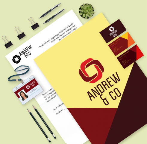 айдентика для компании ANDREW&CO