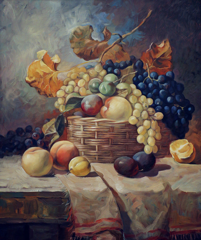 Натюрморт, копия (холст, масло)