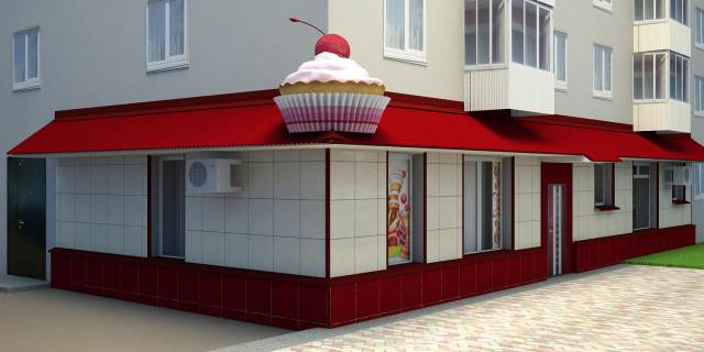 Фасад кафе
