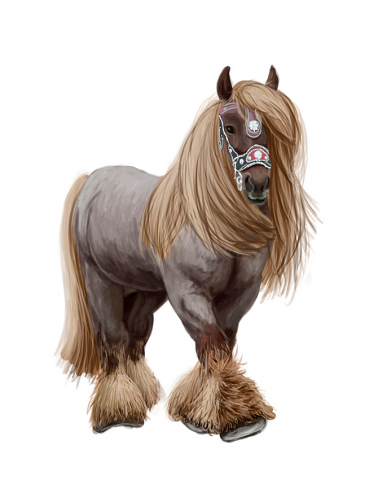 лошадь в полный рост