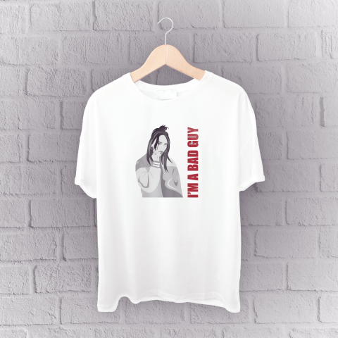 Принт на футболку Billie Eilish (red)
