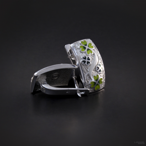 Серьги. Горячая эмаль, серебро