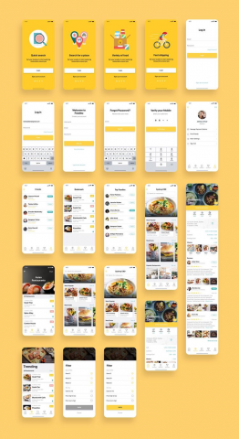 Foodiez UI kit ( мобильный дизайн сайта)