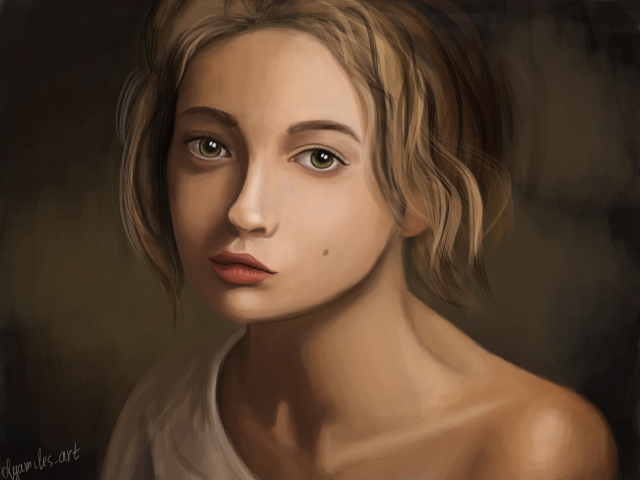 Портрет в приближенном к реализму стиле