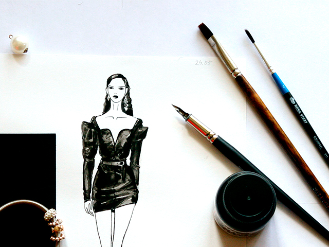 Fashion скетчи. Графика