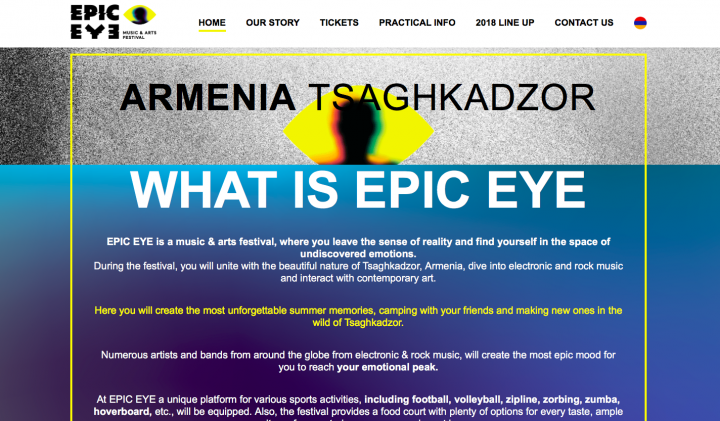 Epic Eye Music & Arts Festival Web Page