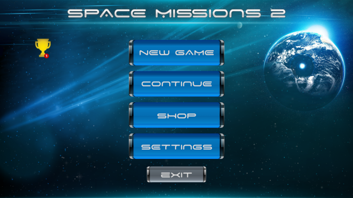 Main menu Space Missions 2
