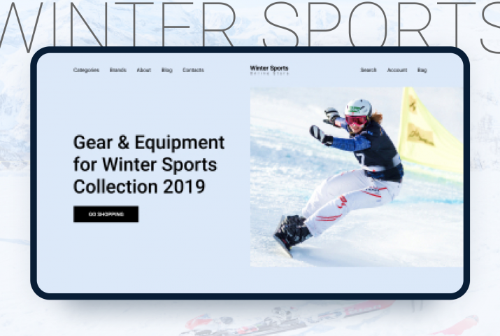 Интернет-магазин зимнего спортивного инвентаря