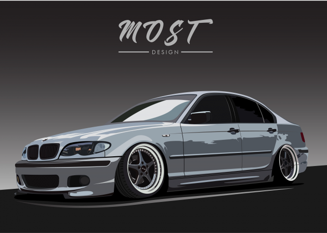 Vector illustration BMW e46