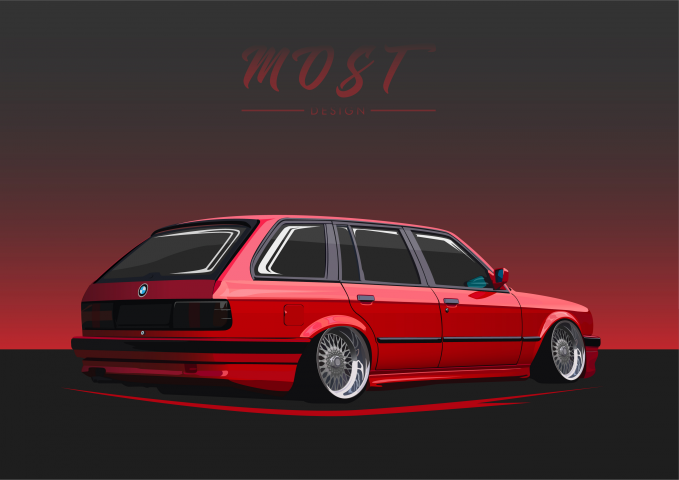 Vector illustration BMW e30