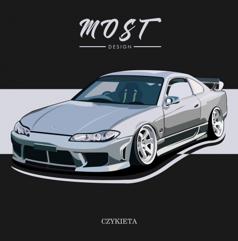 Vector illustration Nissan Silvia s15
