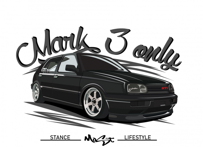 Vector illustration VW Golf 2
