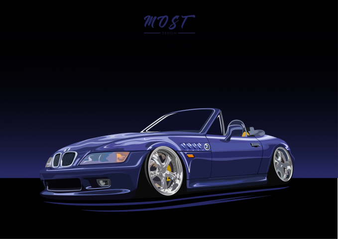 Vector illustration BMW Z-3 coupe
