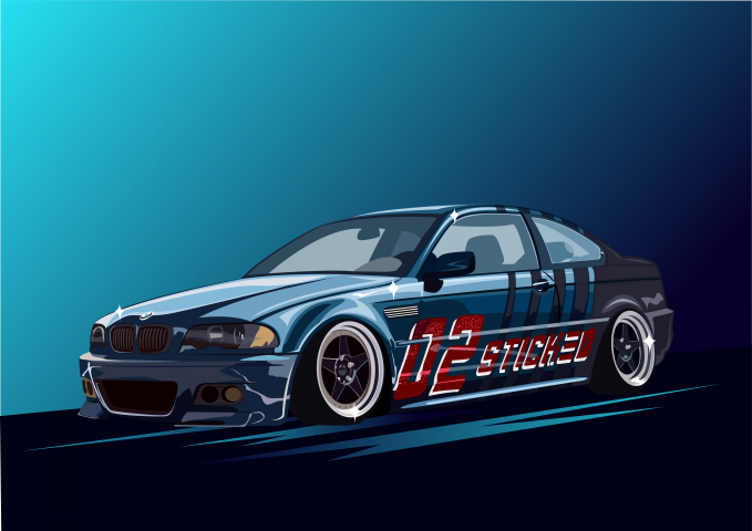 Vector illustration BMW e46 coupe M3